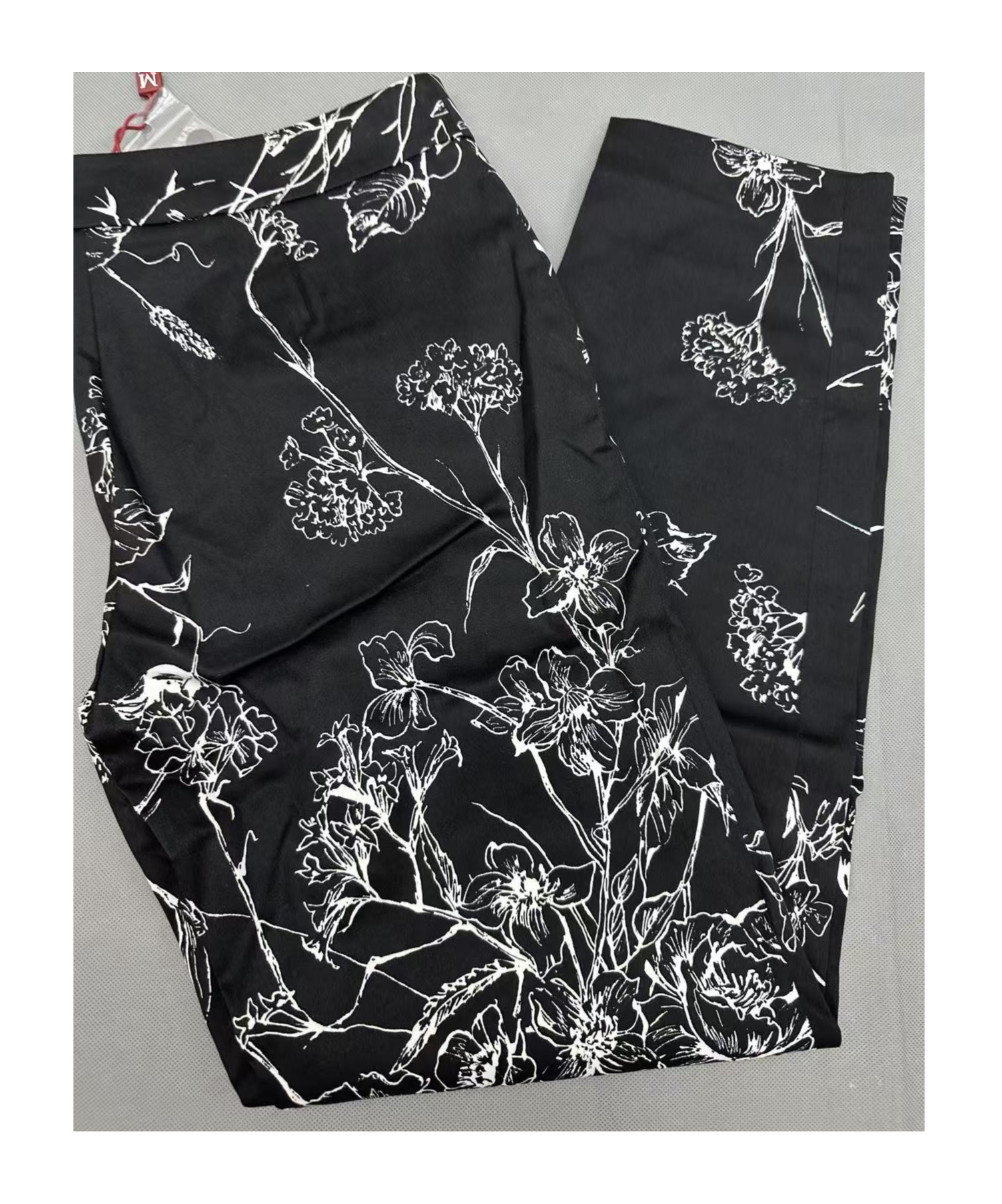 Max Mara Patterned Casual Pants In Black