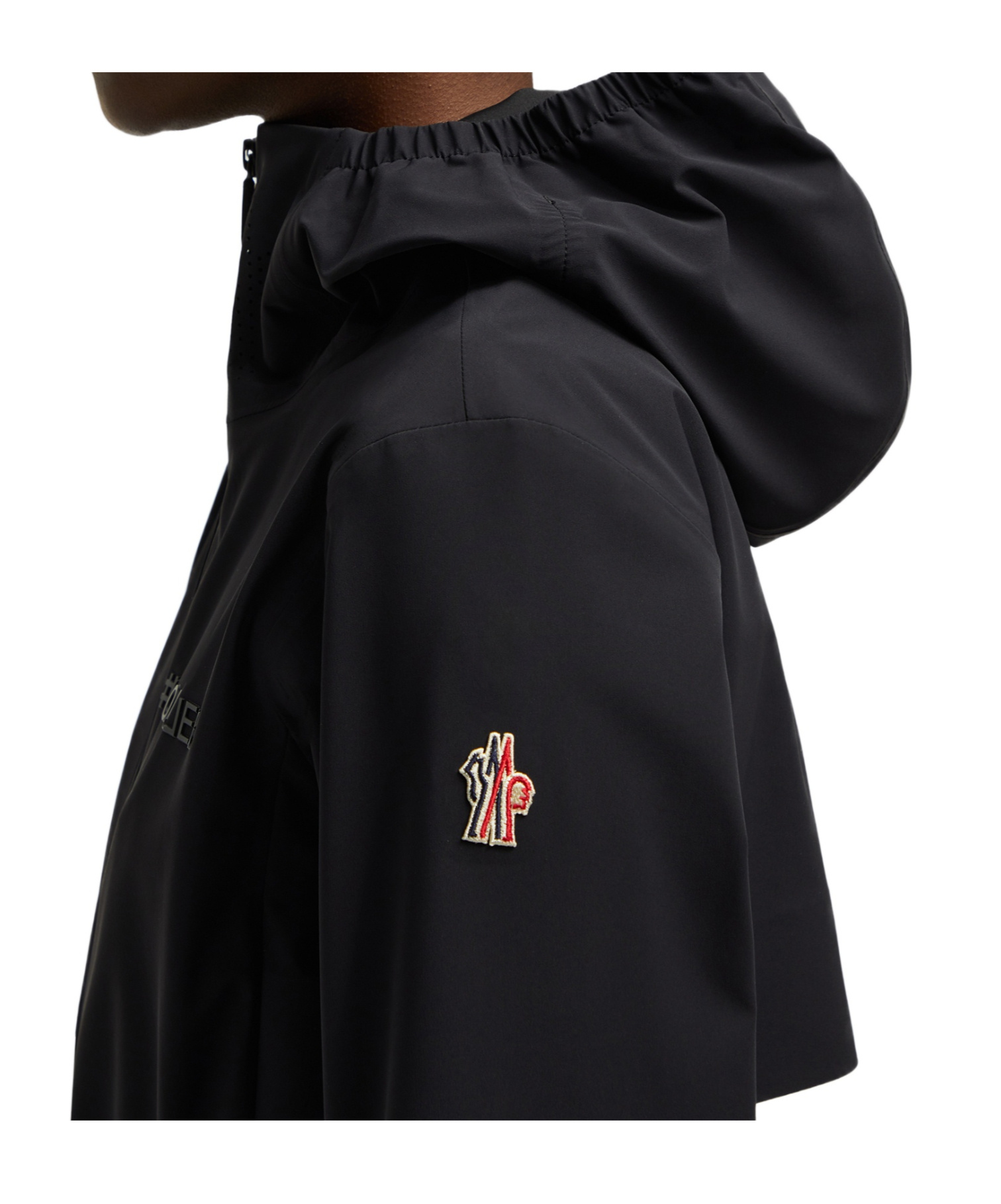 Moncler Relaxed Fit Technical Jacket With Adjustable Features In Black