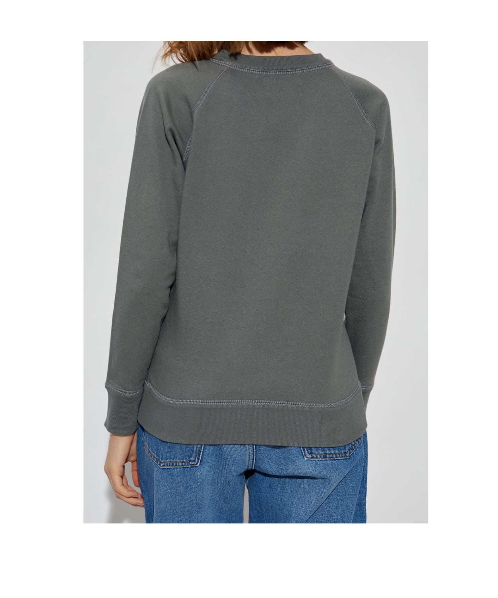 Isabel Marant Étoile Round-collar Long-sleeve Hoodie In Black