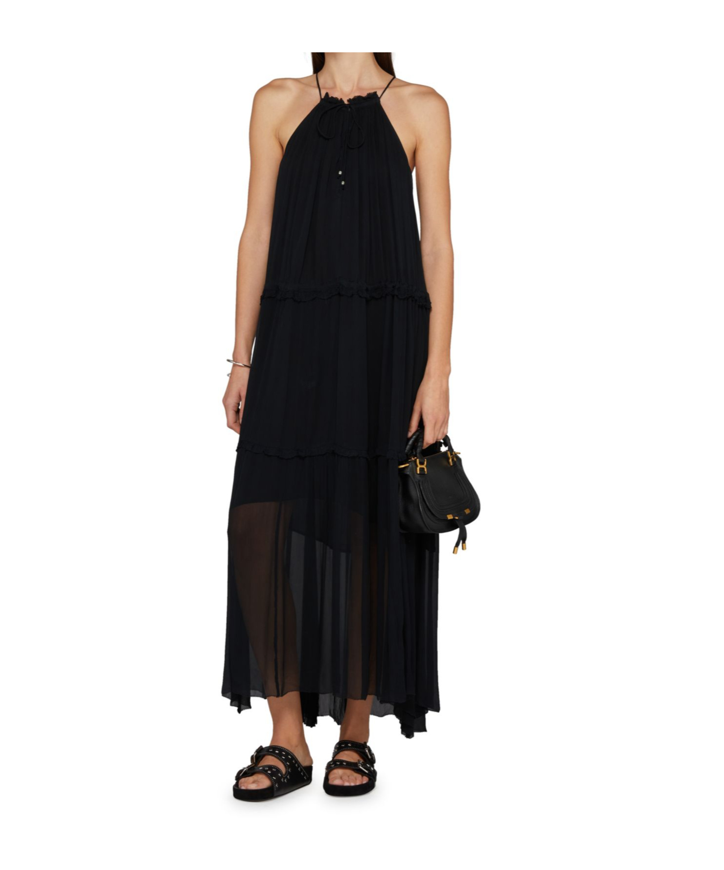 Shop Isabel Marant Étoile Alita Long Dress In Black