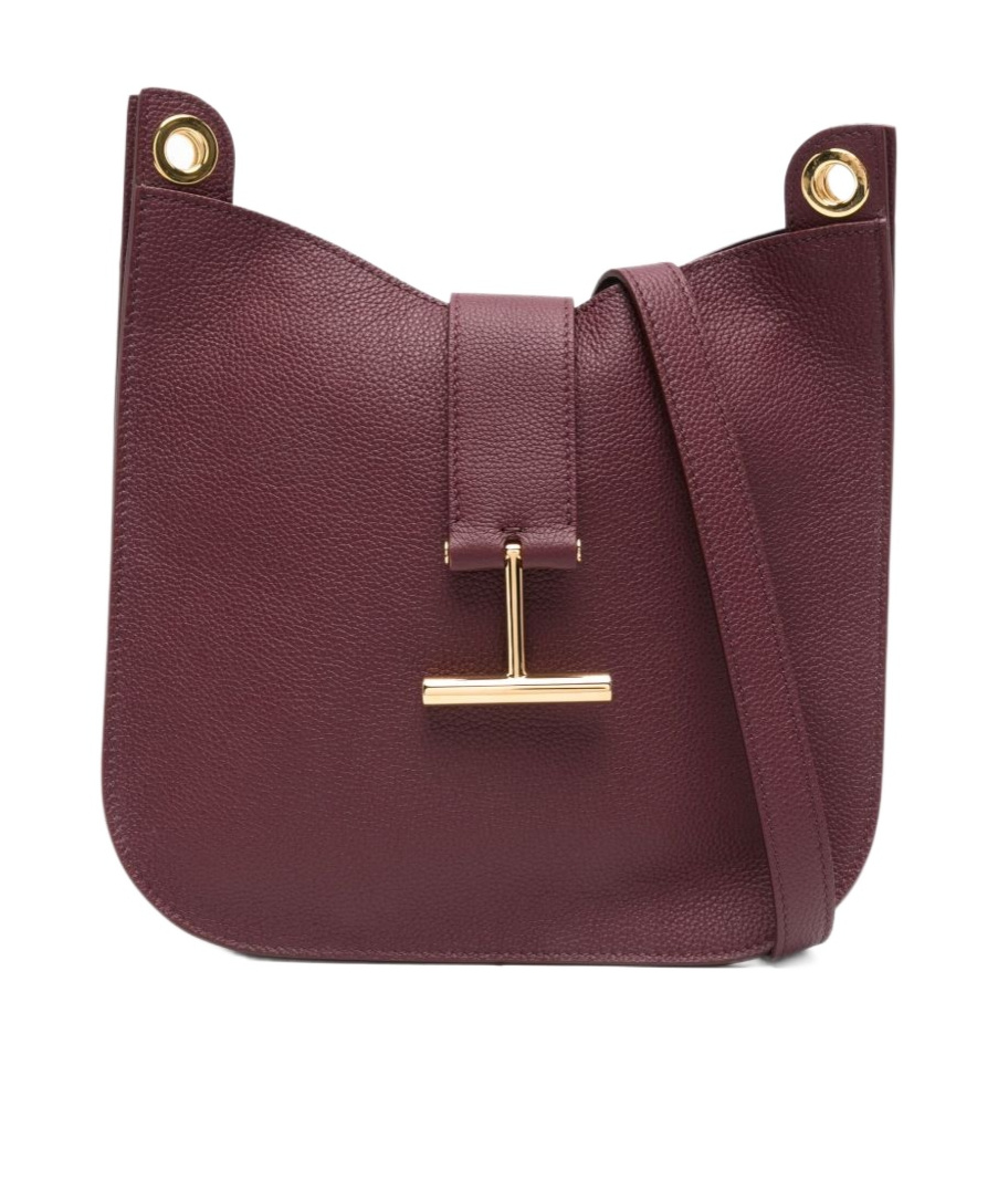 Tom Ford Small Leather T-bar Shoulder Bag In Red