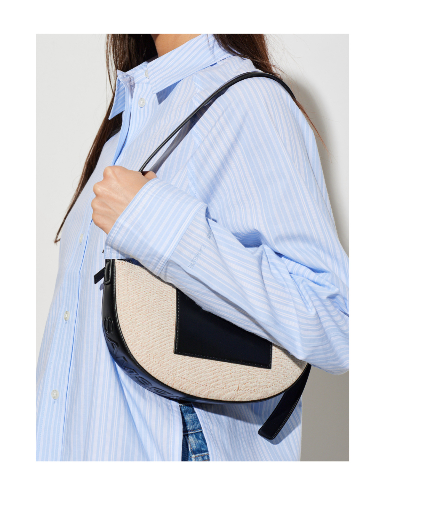 Samsoe & Samsoe Samoon Logo-embossed Shoulder Bag In White