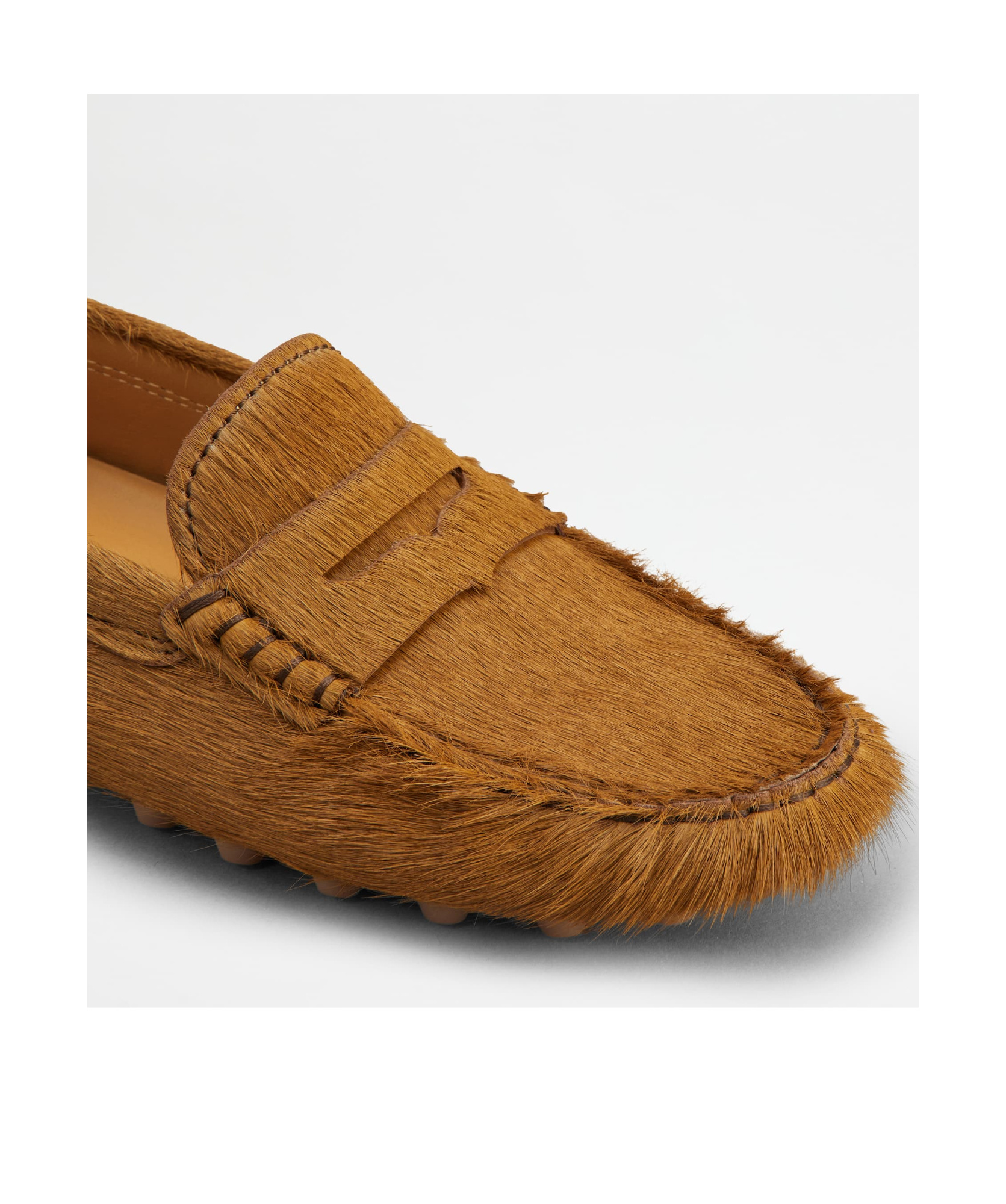 Tod's Gommino Calf-hair Loafers In Brown