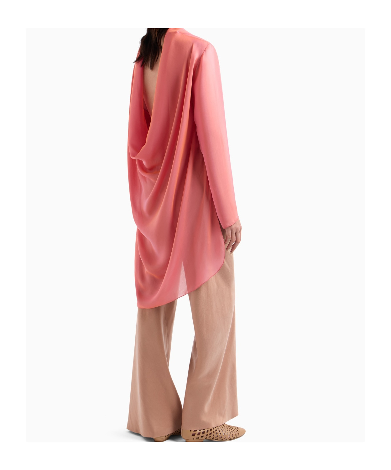 Giorgio Armani Drap-detailing Blouse In Pink