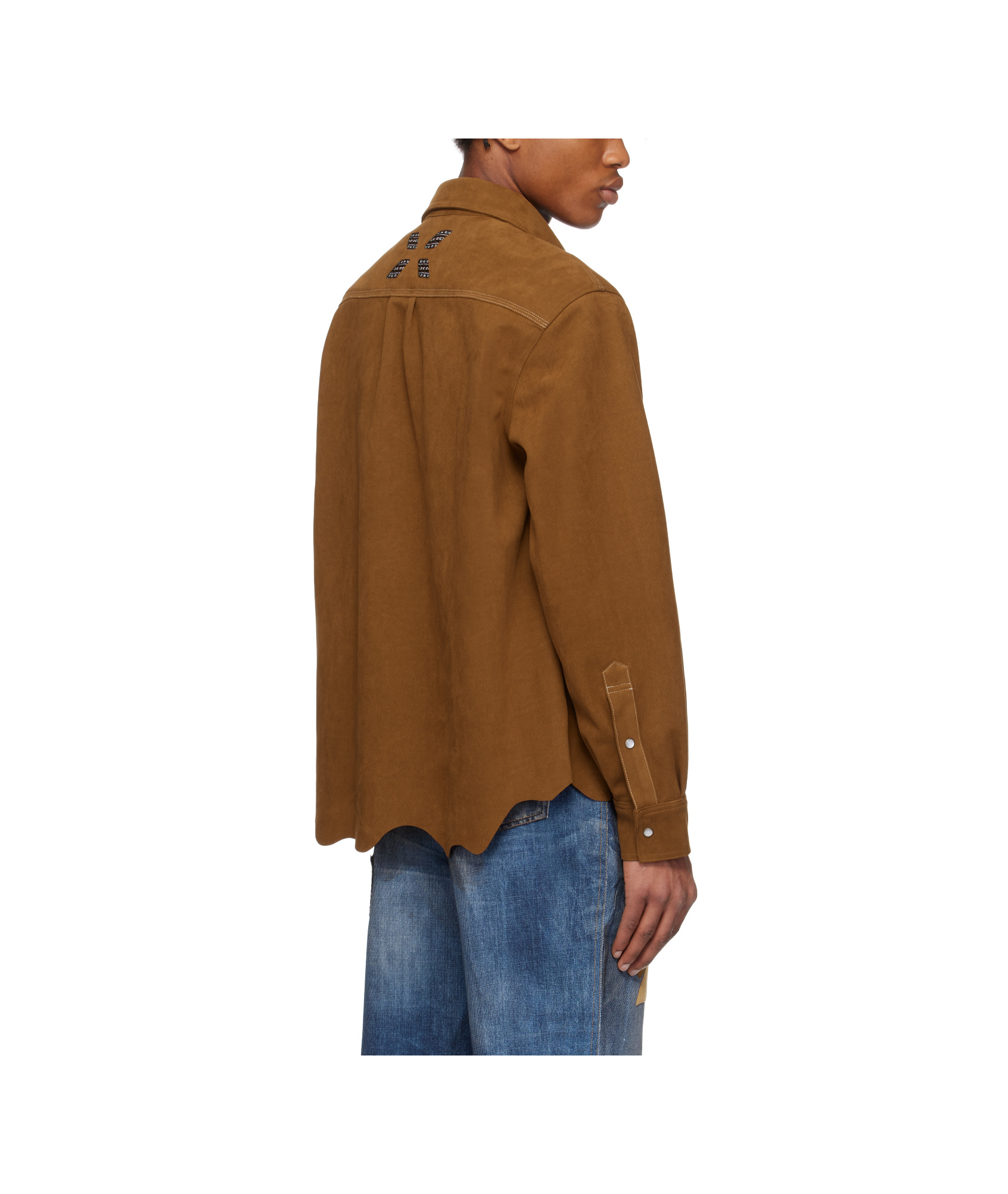 Andersson Bell Lemmans Faux-suede Shirt In Tan