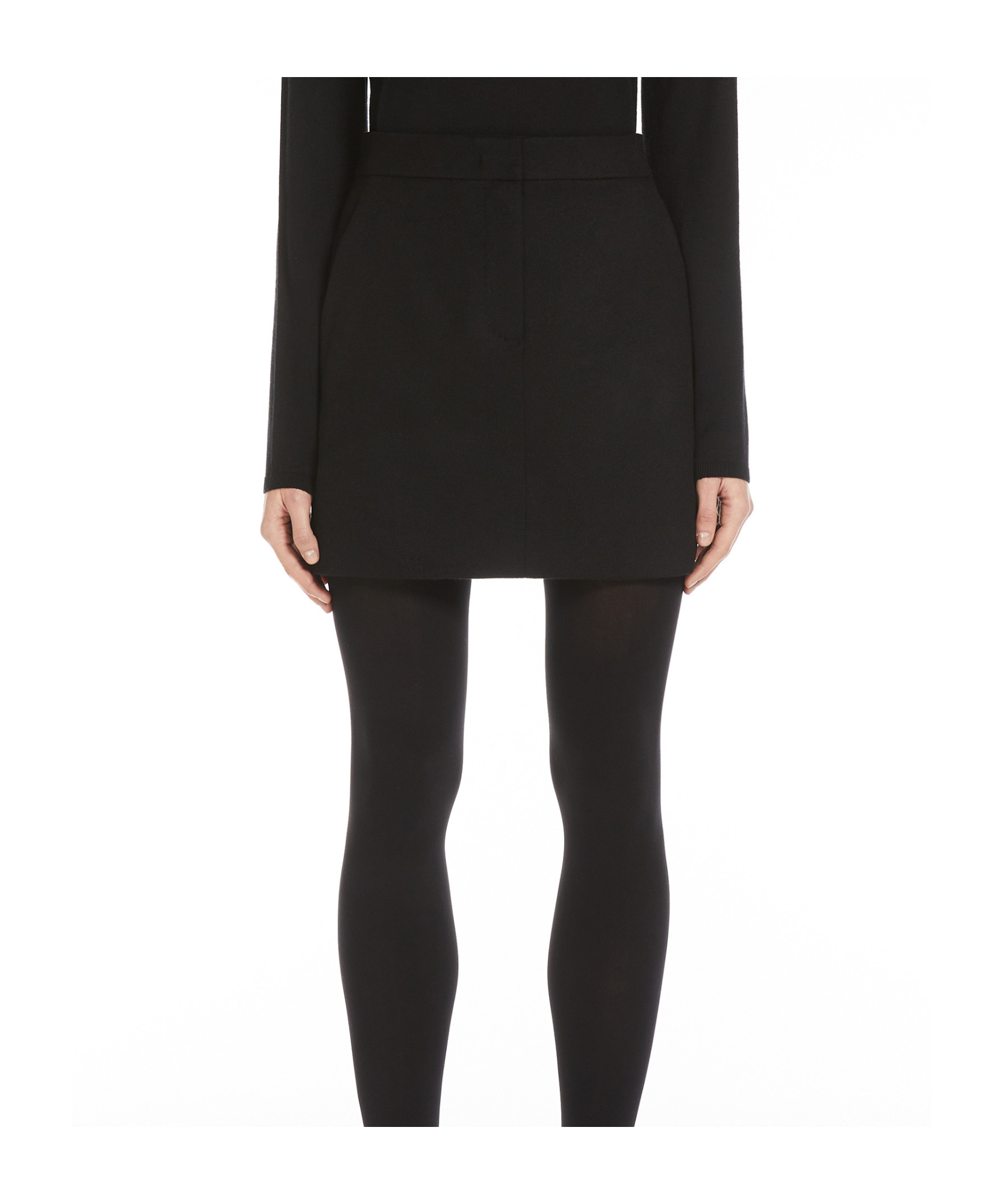 Max Mara Pendant Mini Skirt In Black