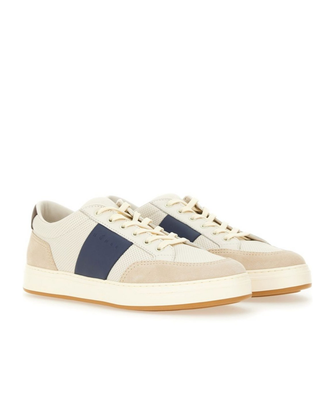 Hogan Multicolor Suede And Leather Sneakers H668 In Neutral