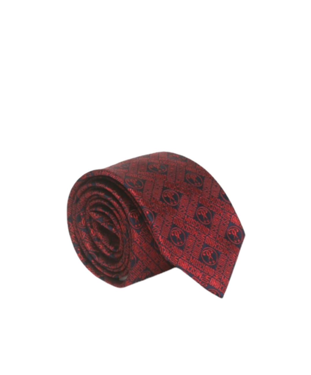 Moschino Patterned Tie In Red