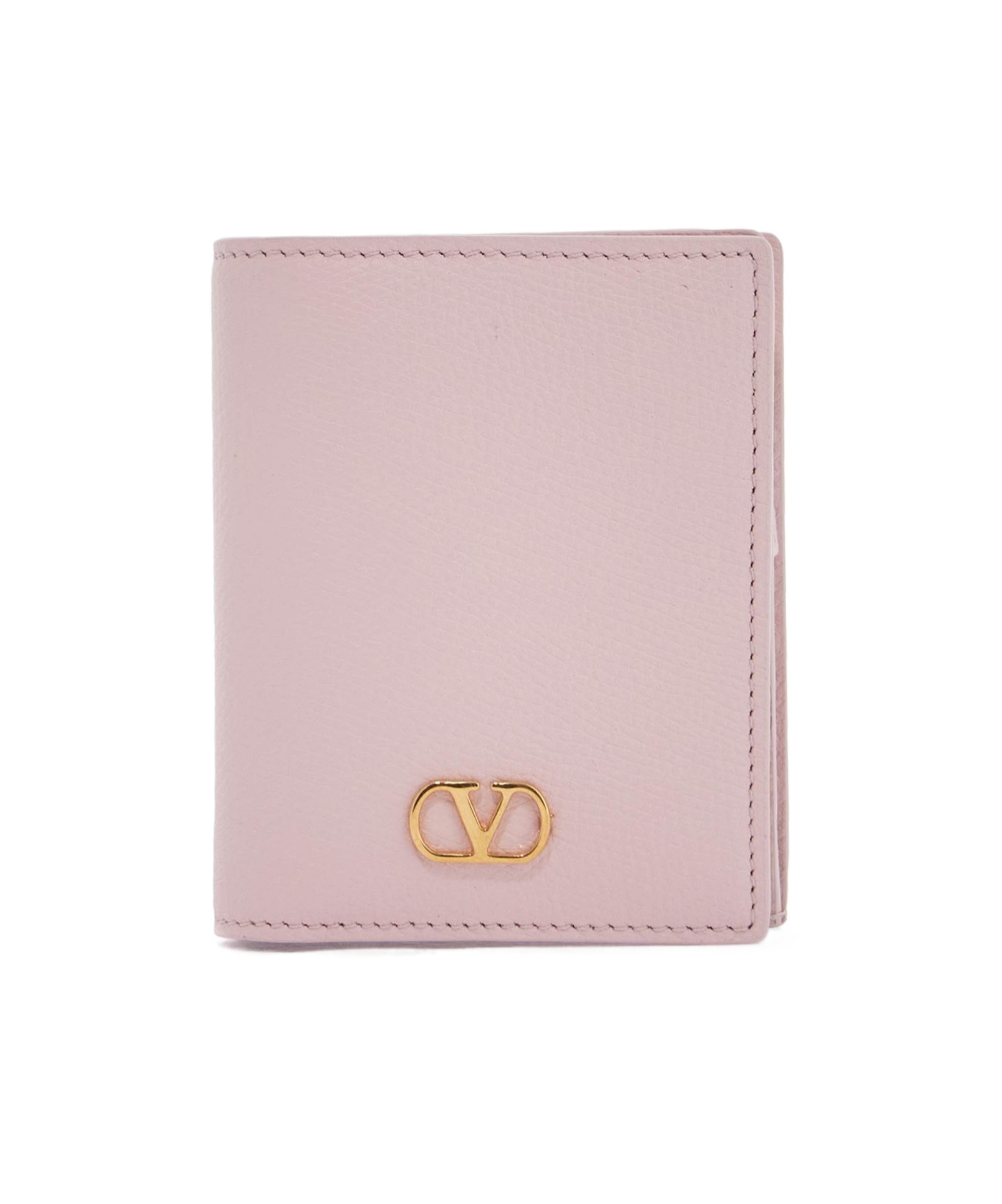 Valentino Double-fold Wallet In Pink