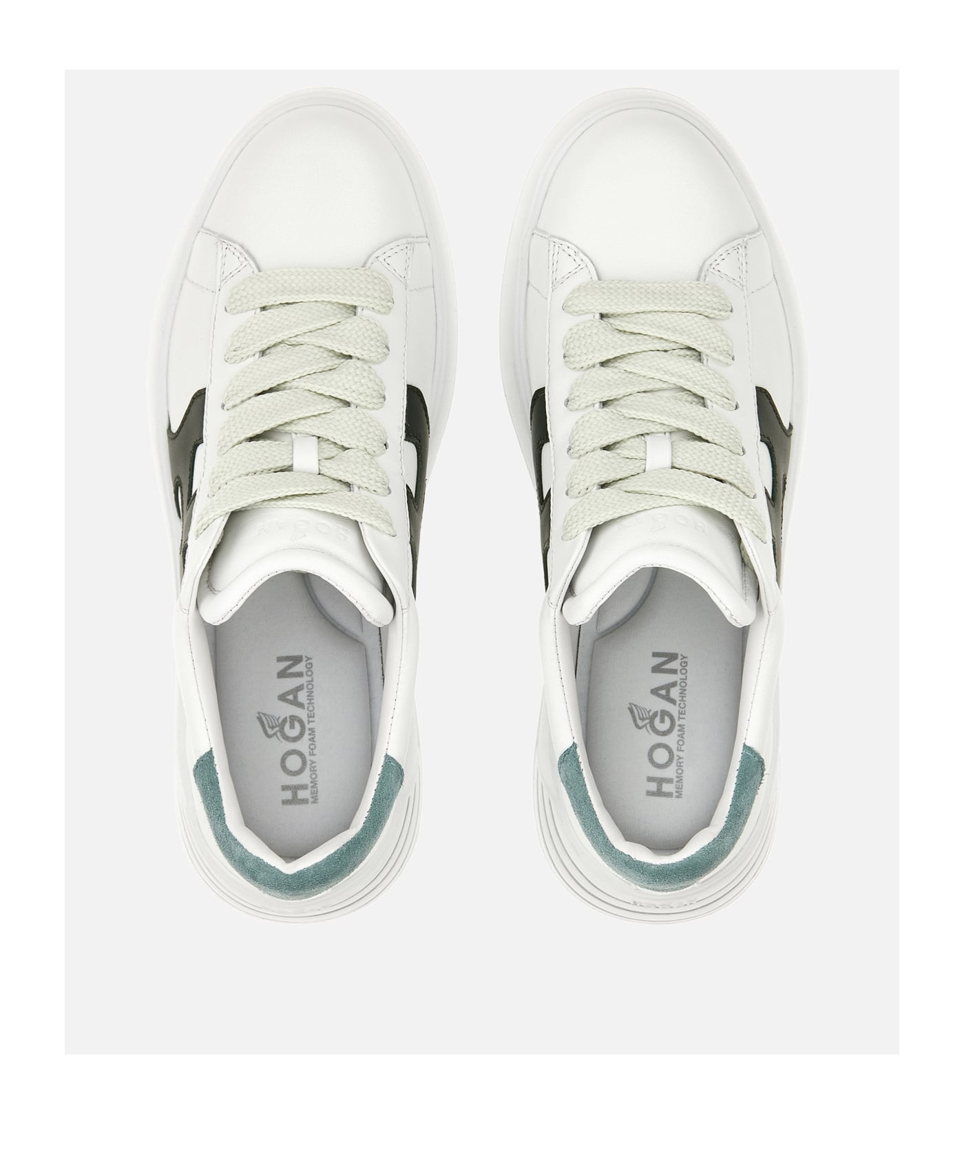 Hogan Rebel Lace-up Suede Sneakers In White