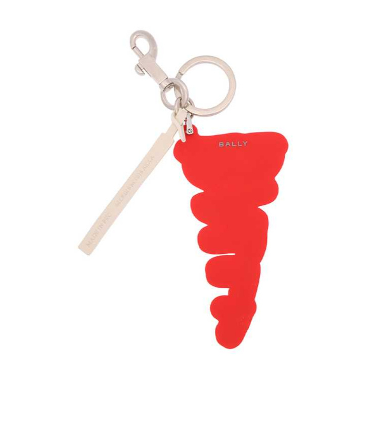 Bally Logo Key Chain In Red