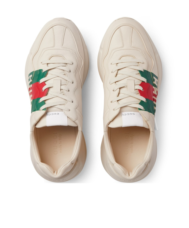 Gucci Off White Logo Sneakers In Neutral