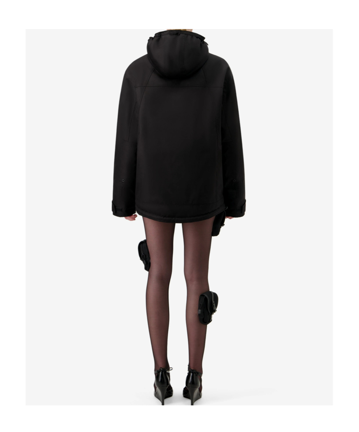 Coperni Asymmetric Parka In Black
