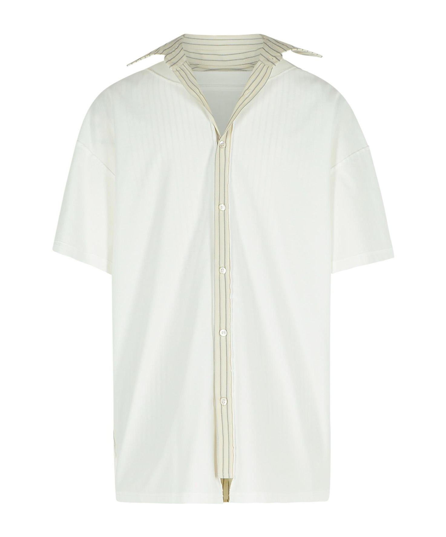 Maison Margiela Inverted White Cotton Shirt Women In White