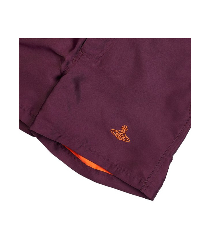 Vivienne Westwood Orb Logo Swimming Trunks In Red