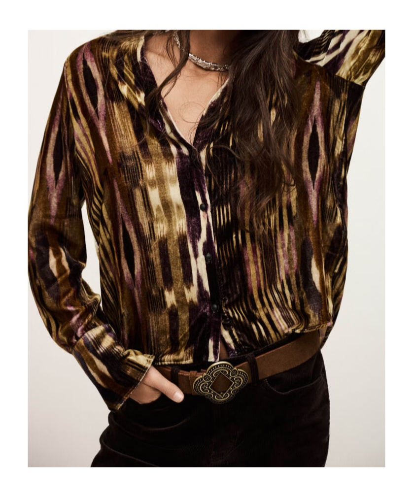 Bash Long-sleeved Printed Shirt In Brown