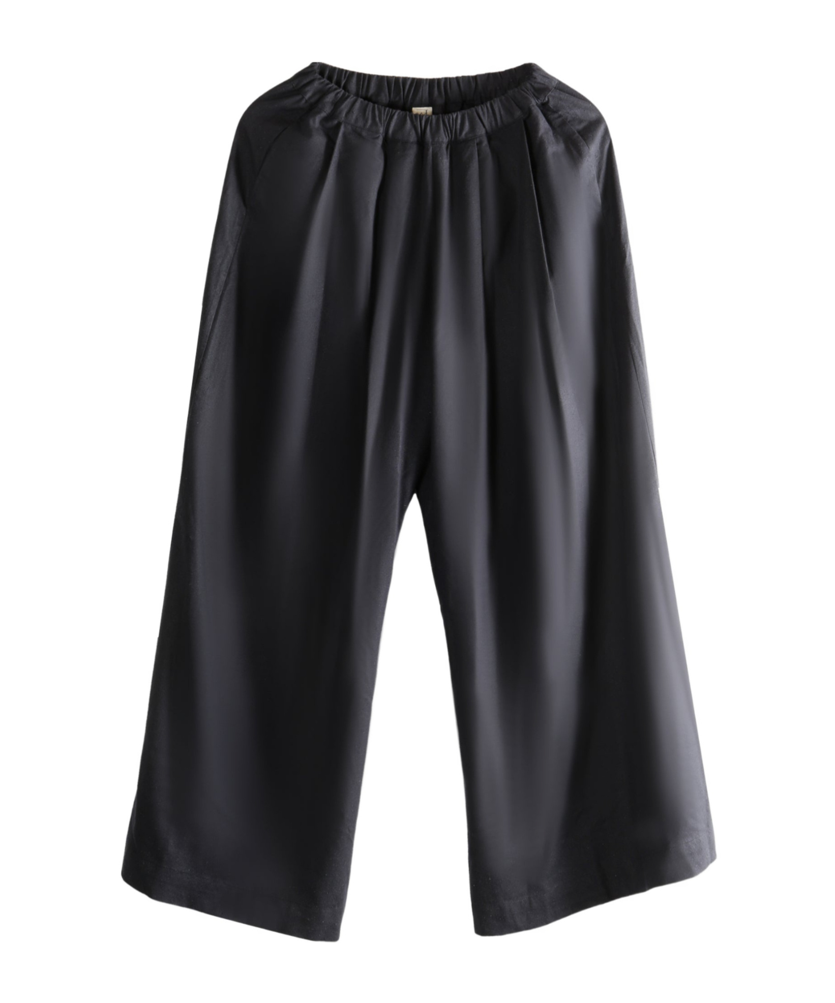 Baserange Elastic Waist Casual Pants In Black