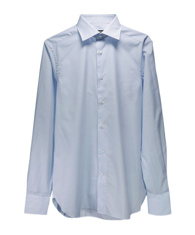 Shop Zegna Long-sleeved Shirt In Gray