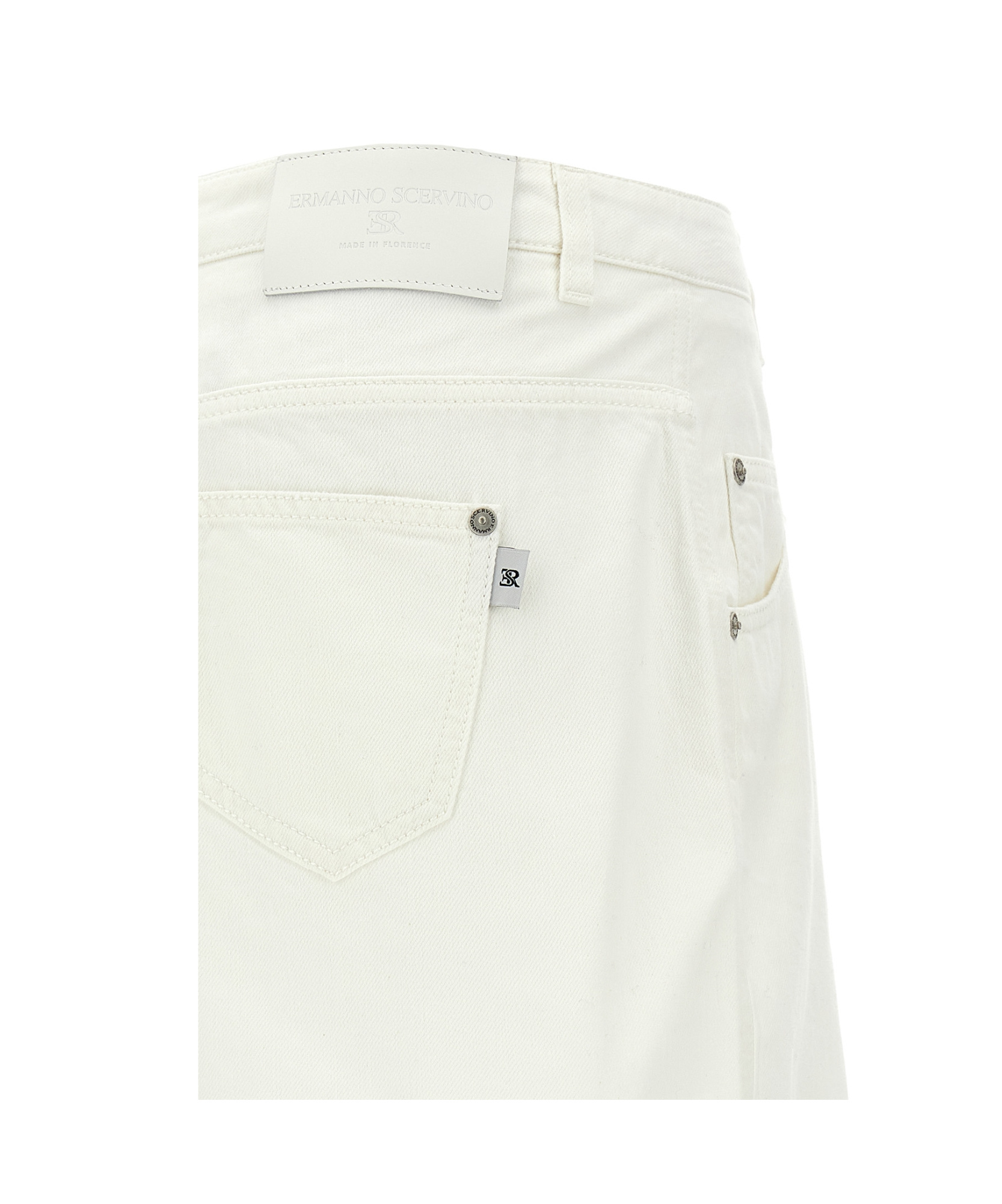 Ermanno Scervino Bermuda Shorts Frayed Hem Detail In White