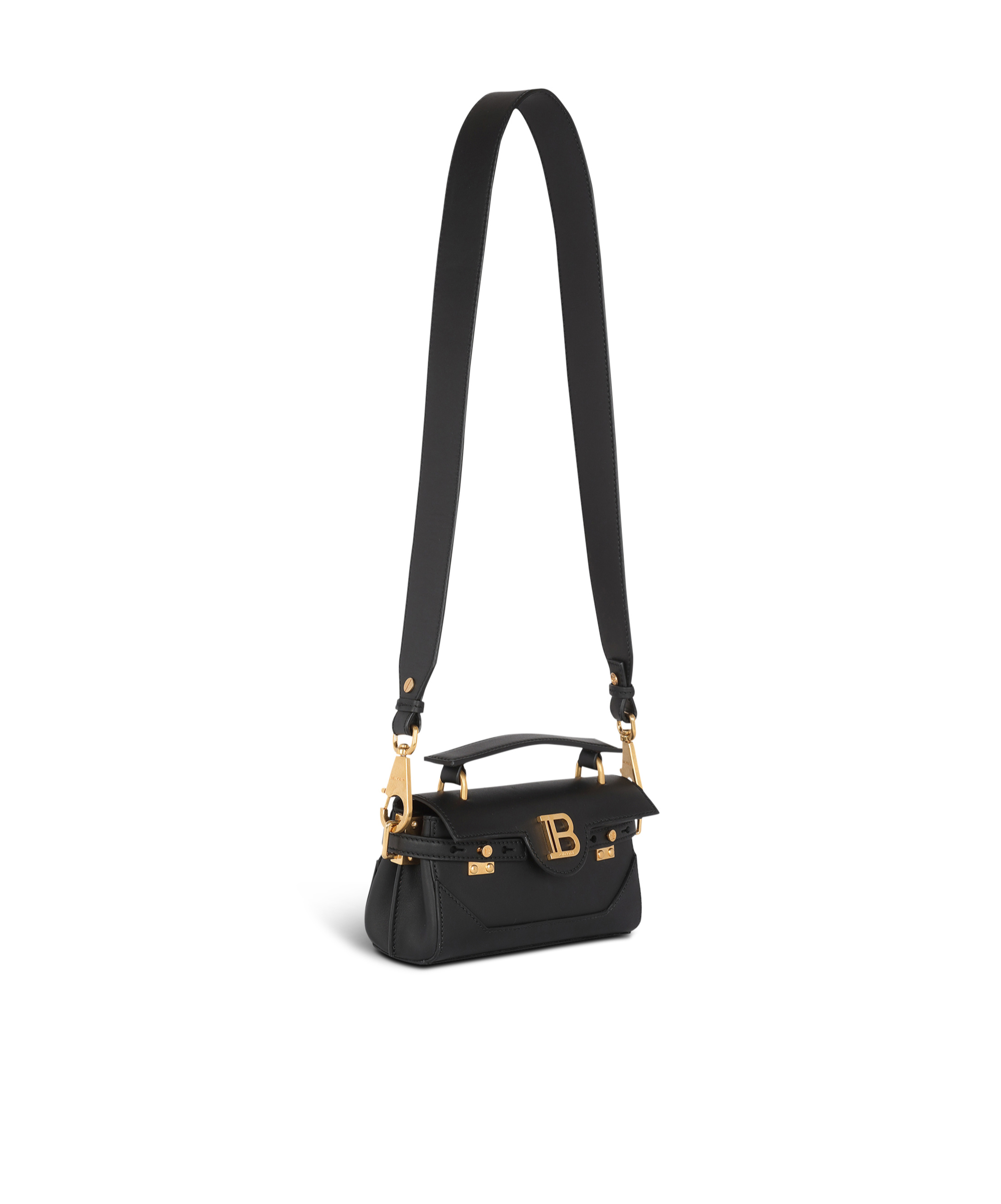 Balmain Small Top Handle B-buzz Bag In Black