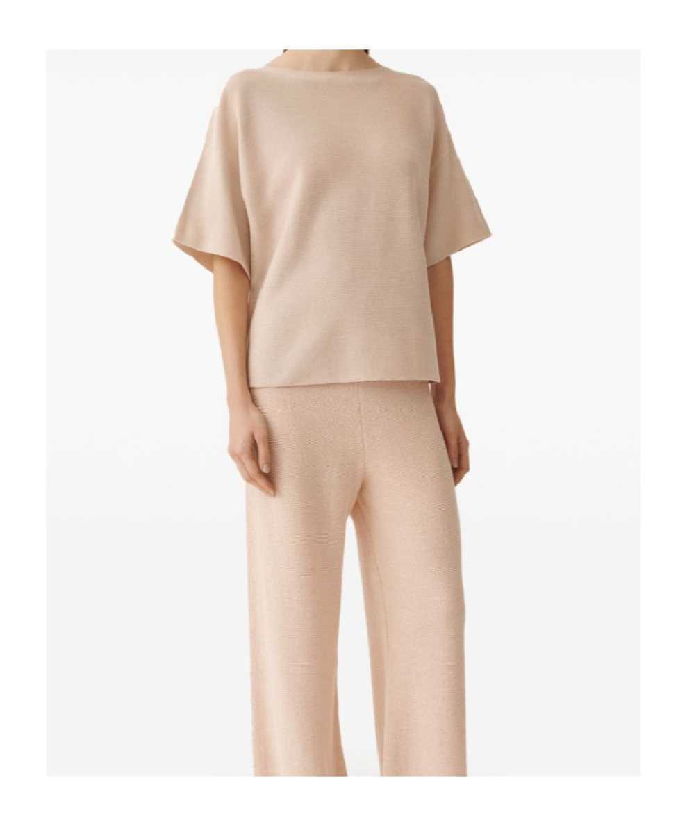 Fabiana Filippi Cotton And Lurex Sweater In Nude