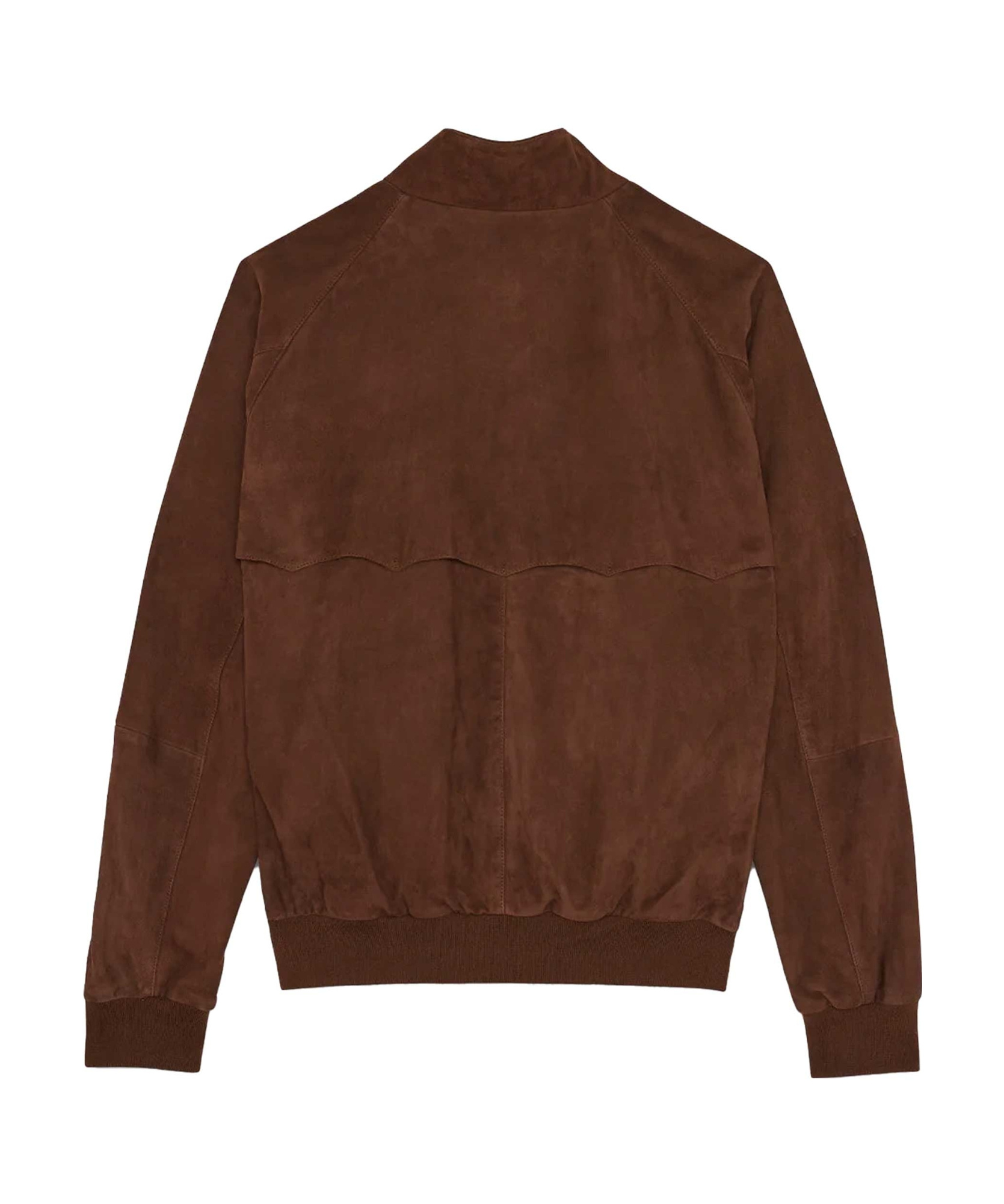 Baracuta Long-sleeved Leather Jacket In Burgundy