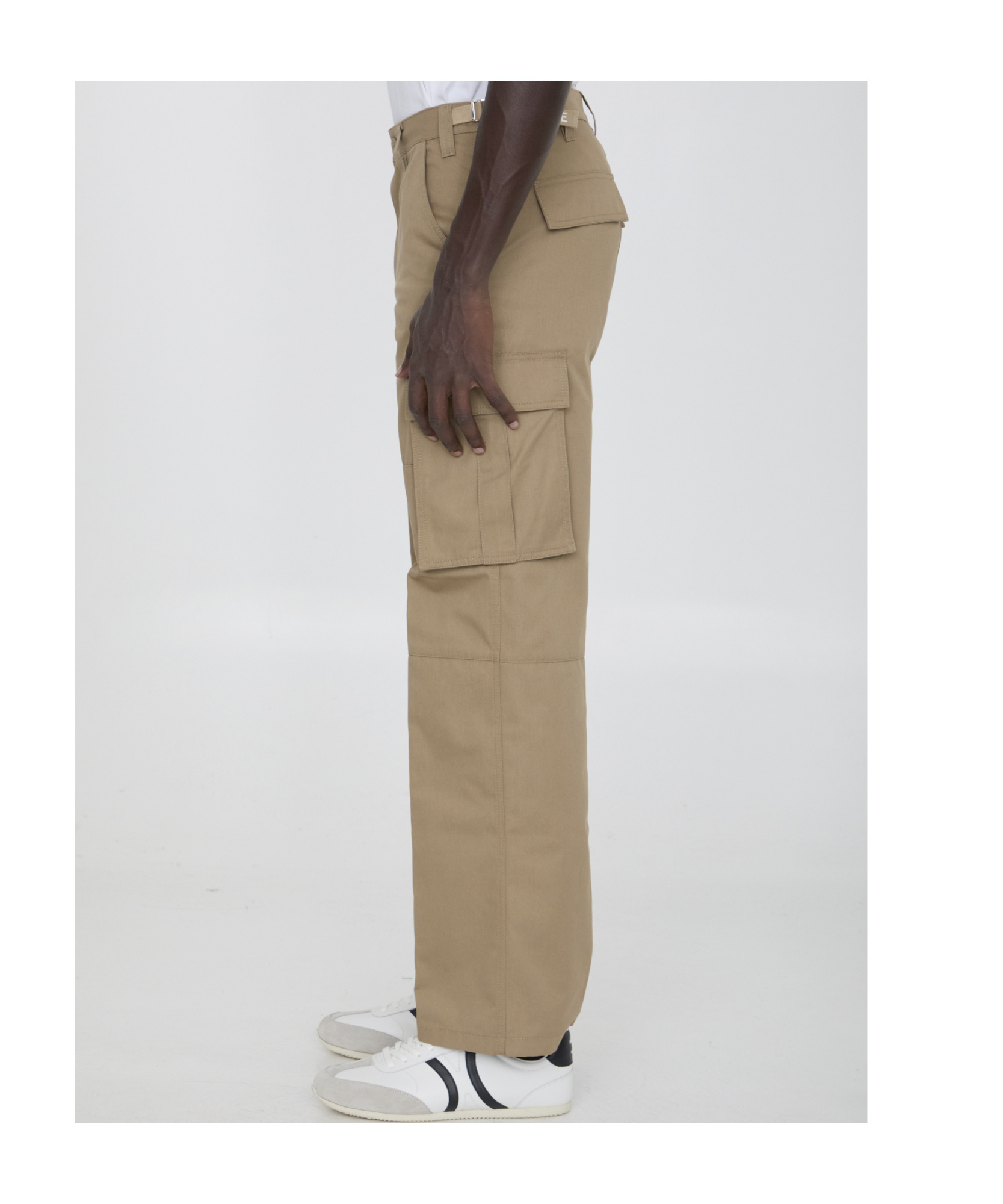 Celine Cotton Blend Cargo-trousers In Brown