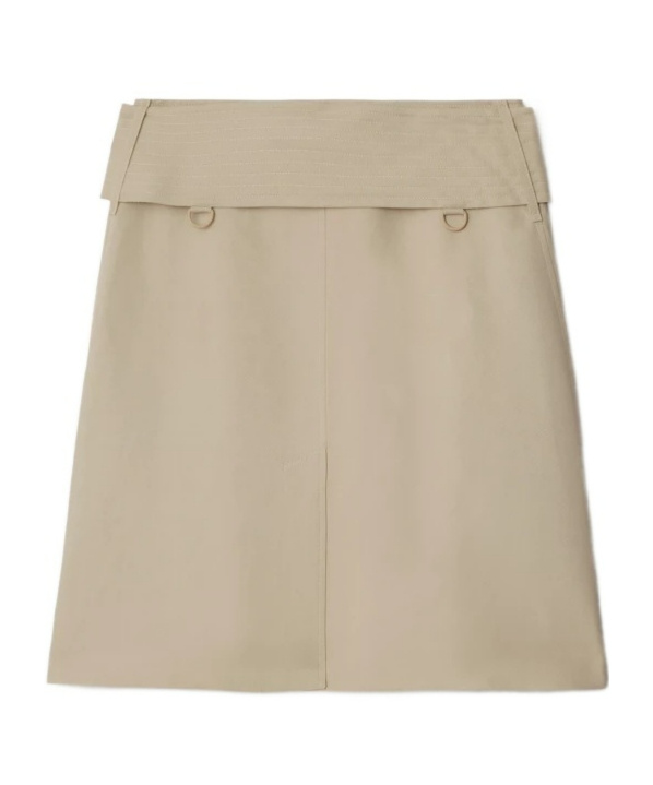 Burberry Paper Fibre And Viscosa Skirt In Nude