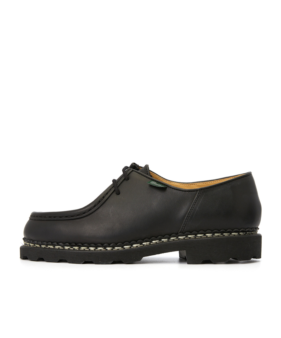 Paraboot Michael Smooth Leather Derbies Shoes In Black