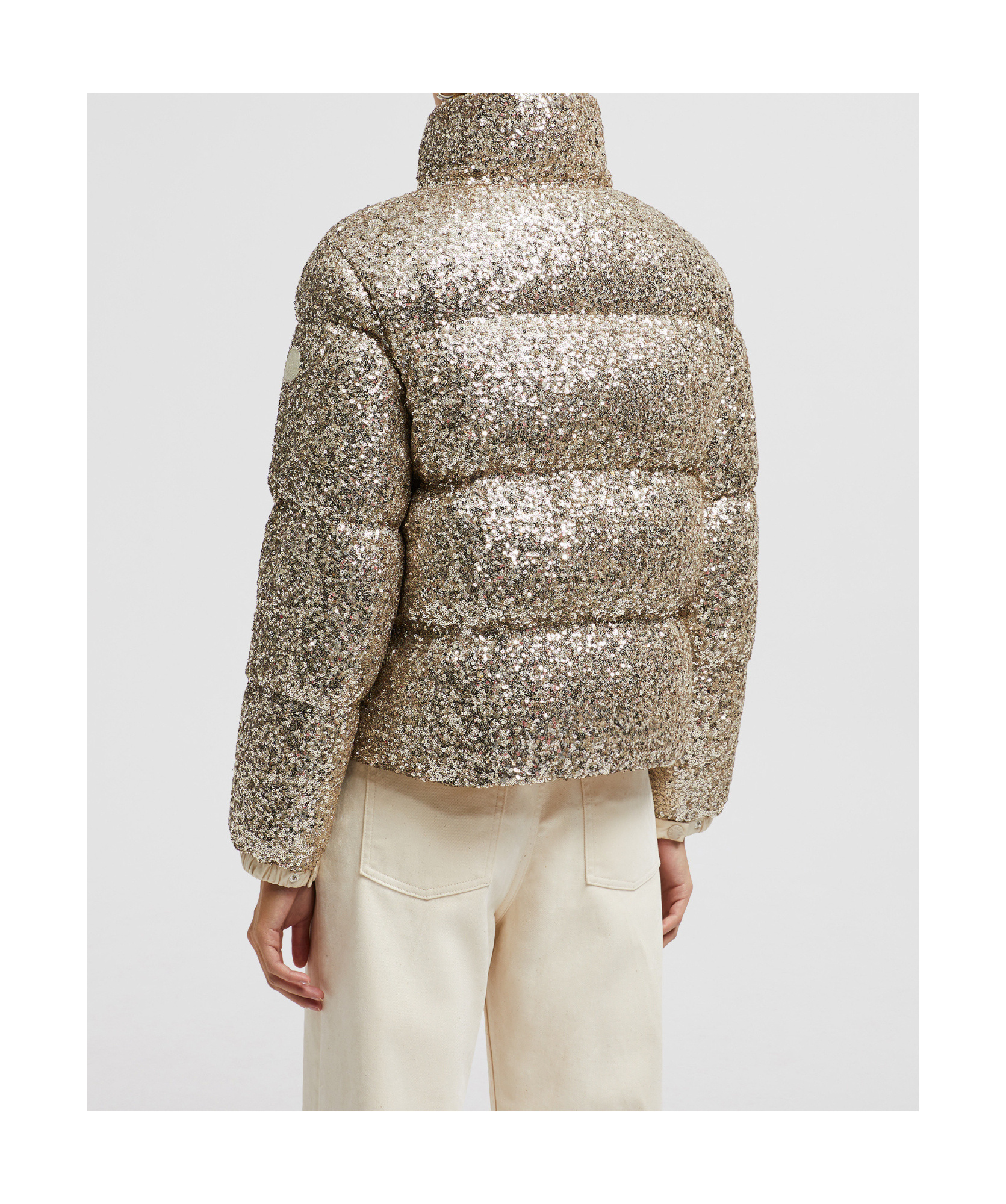 Shop Moncler Anternes Puffer Jacket In Nude