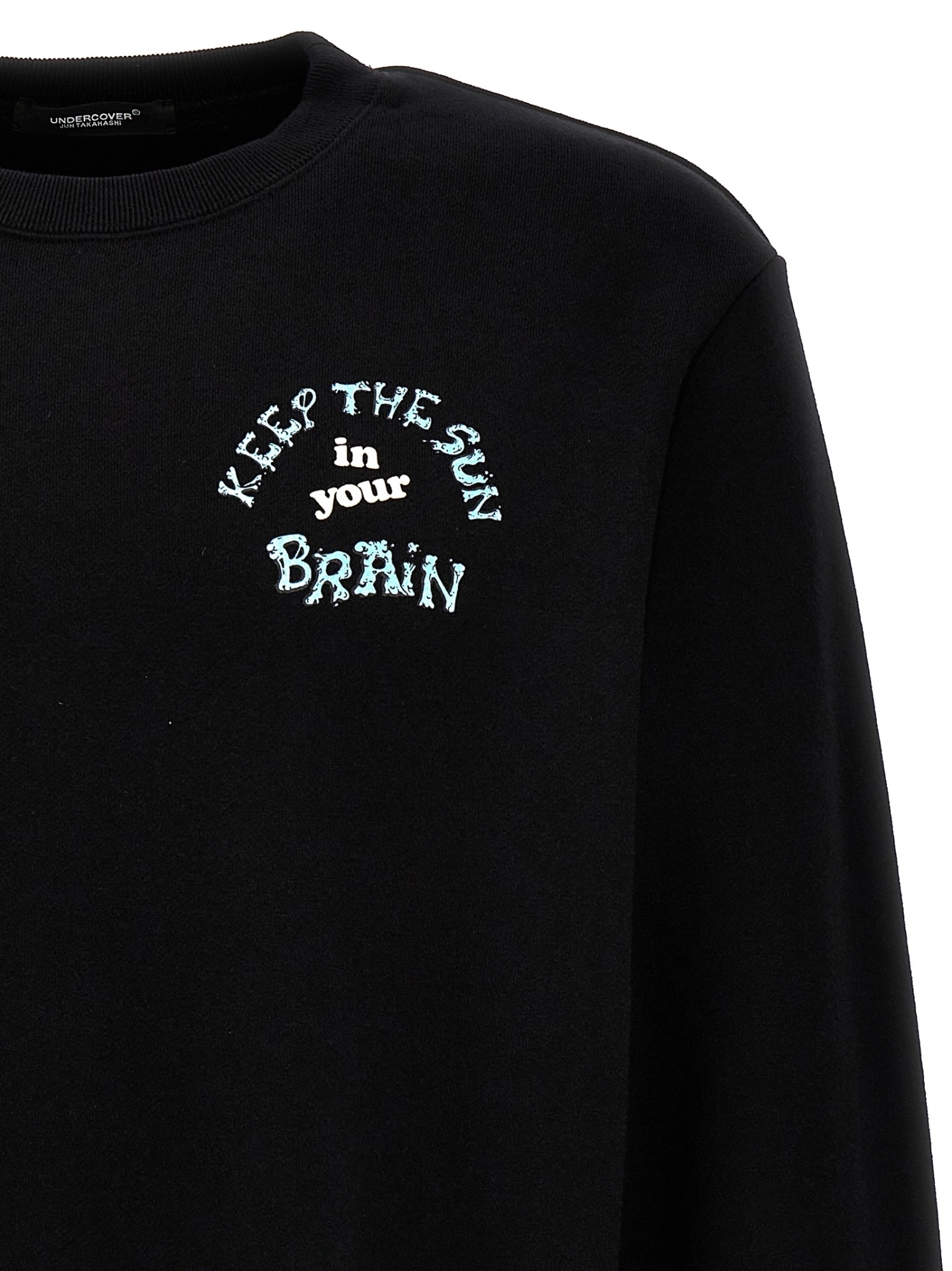 Undercover "sun Brain" Crew Neck Sweatshirt In Black