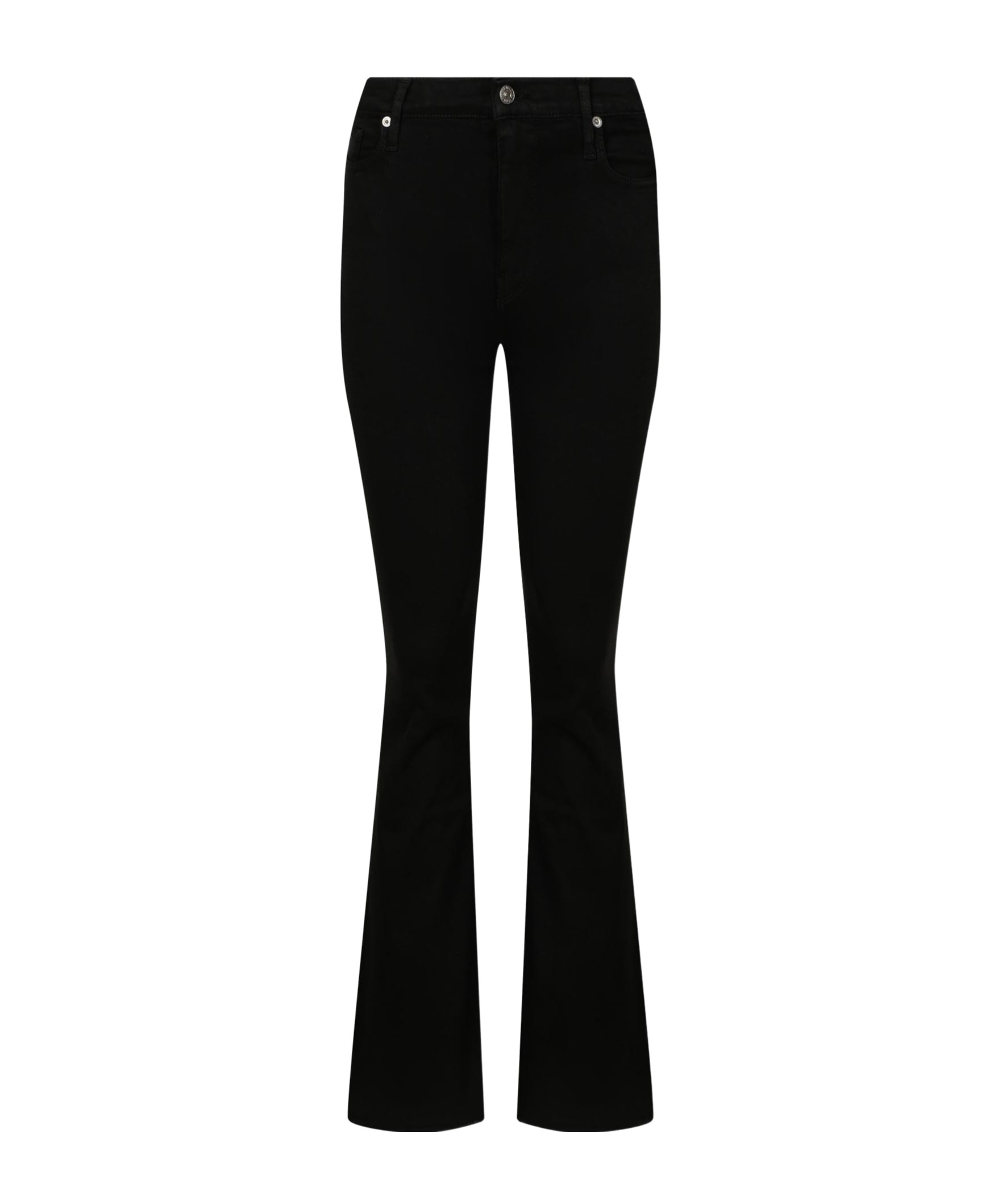 7 For All Mankind Tailorless Coated Ultra High Waist Skinny Bootcut Jeans In Black