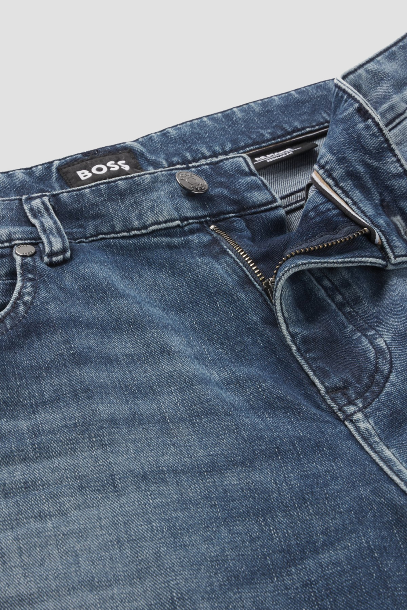 Hugo Boss Maine Regular-fit Jeans In Super-soft Blue Denim In Blue