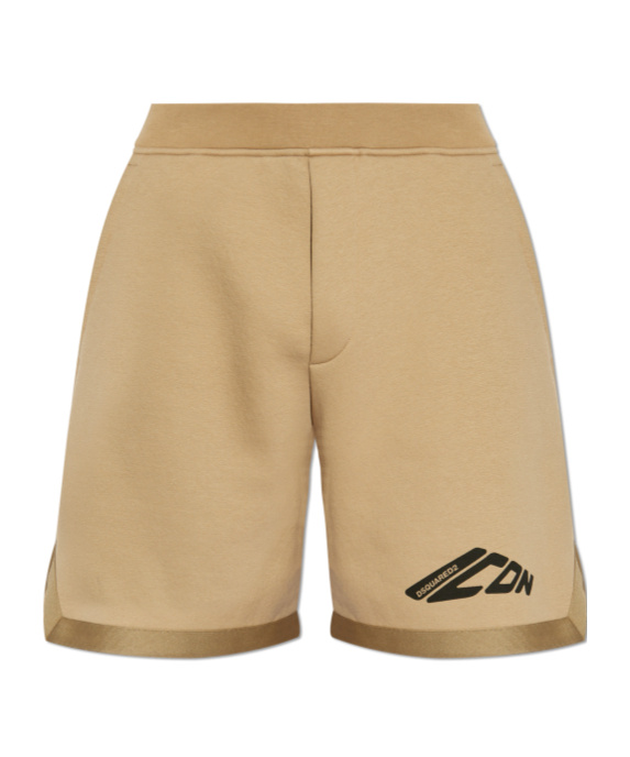 Shop Dsquared2 Printed Track Shorts In Nude