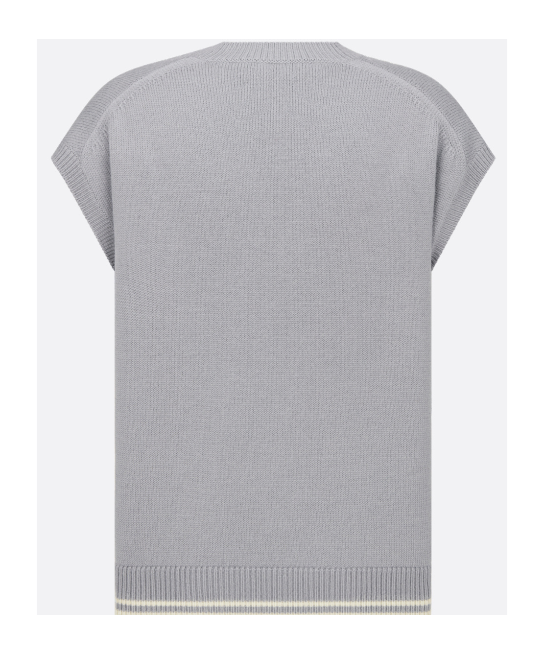 Dior Logo Wool Vest In Gray