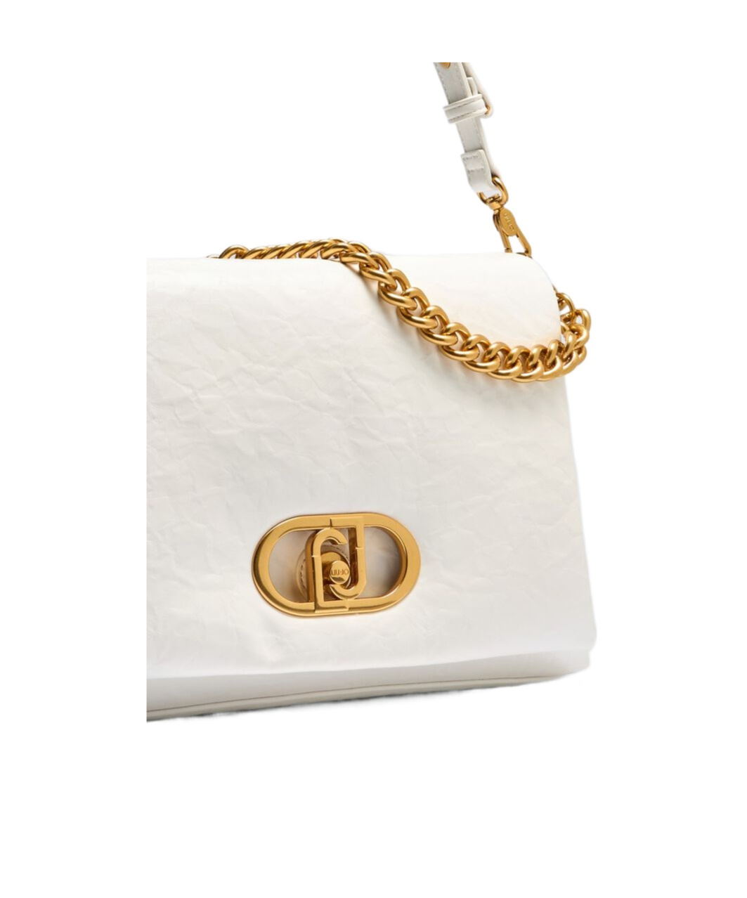 Liu •jo Lapuffy Flip Shoulder Bag In White