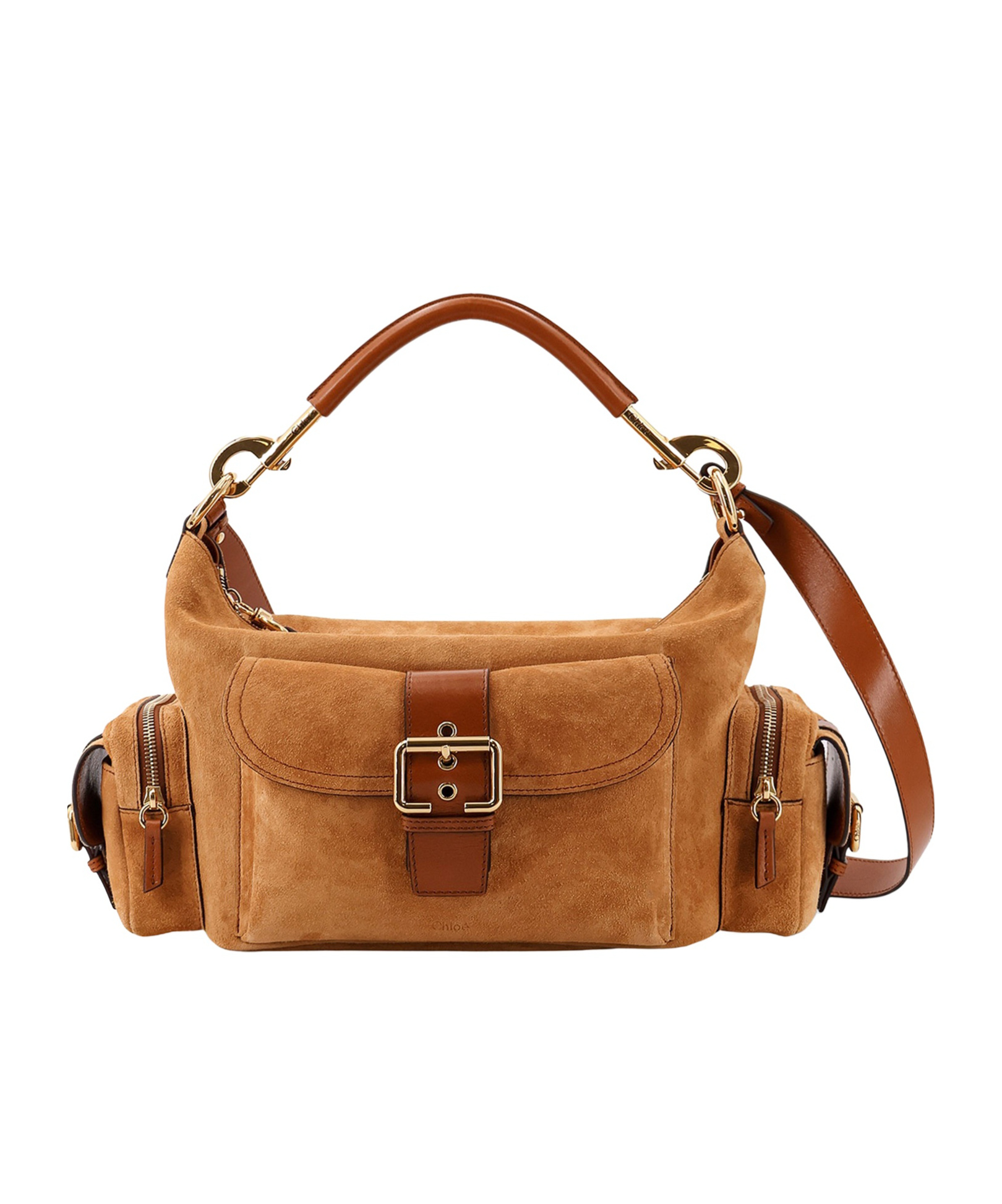 Chloé Buckle Shoulder Bag In Brown