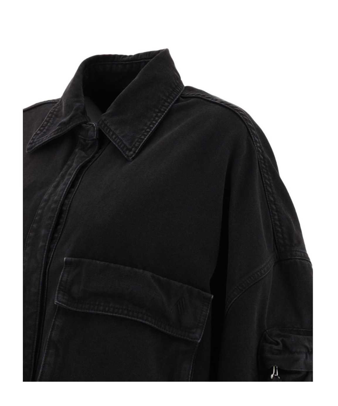 Shop Attico Fern Denim Jacket In Black