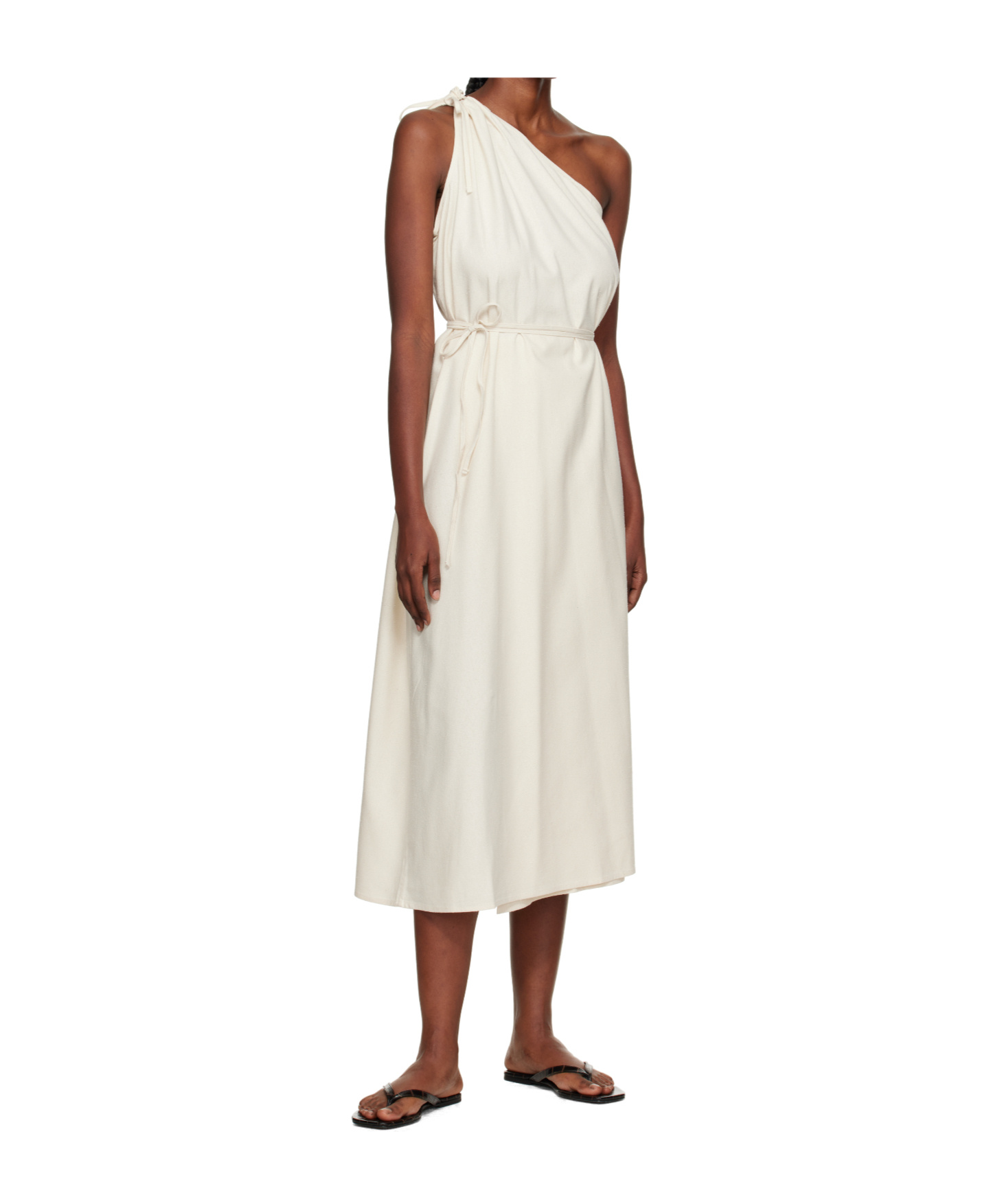 Baserange One Shoulder Dress In White