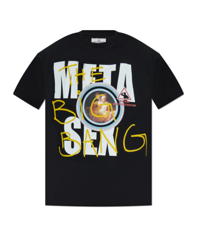 Shop Vivienne Westwood Logo-print Cotton T-shirt In Black