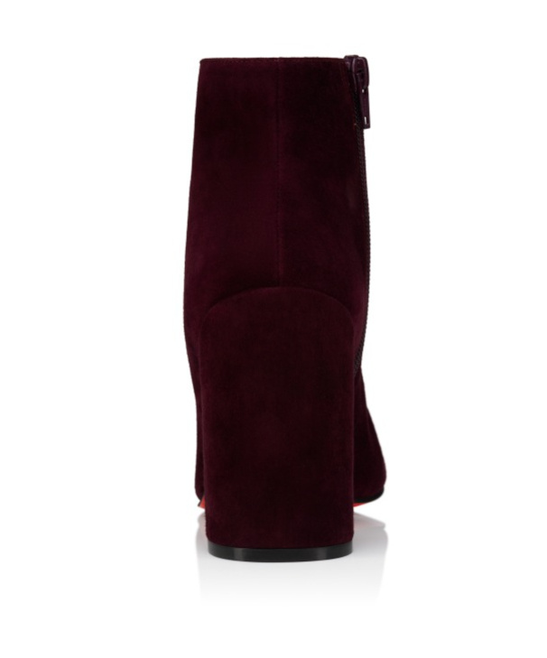 Christian Louboutin Jane Booty 85 Mm Low Boots In Burgundy