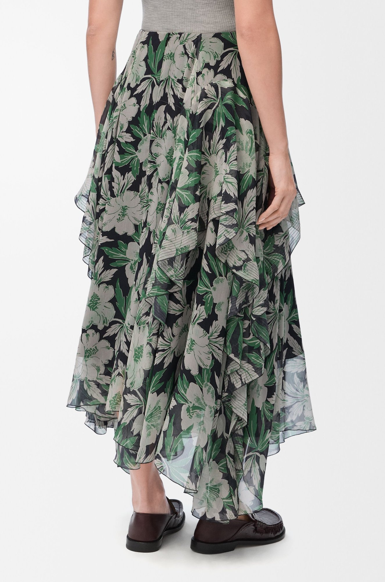 Loewe Silk Skirt In Multi-color