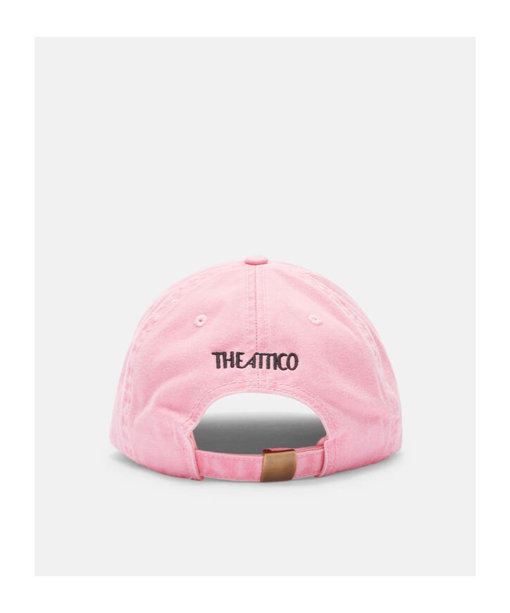 Shop Attico The Logo Embroidered Baseball Cap In Pink