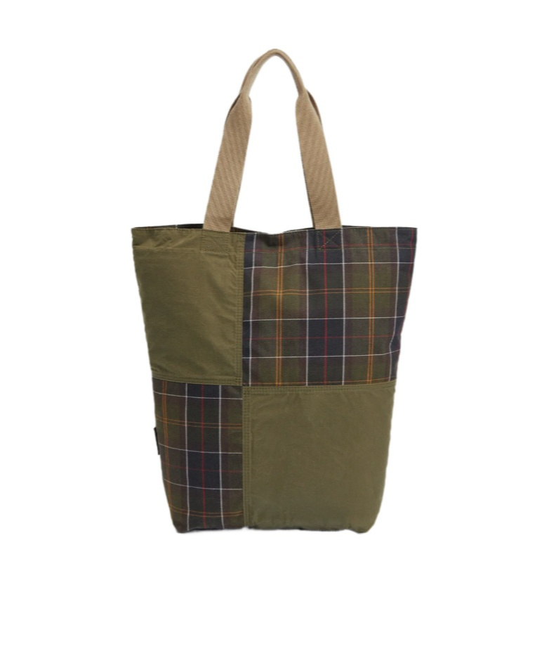 Shop Barbour Transport Patchwork Tote Bag In Green