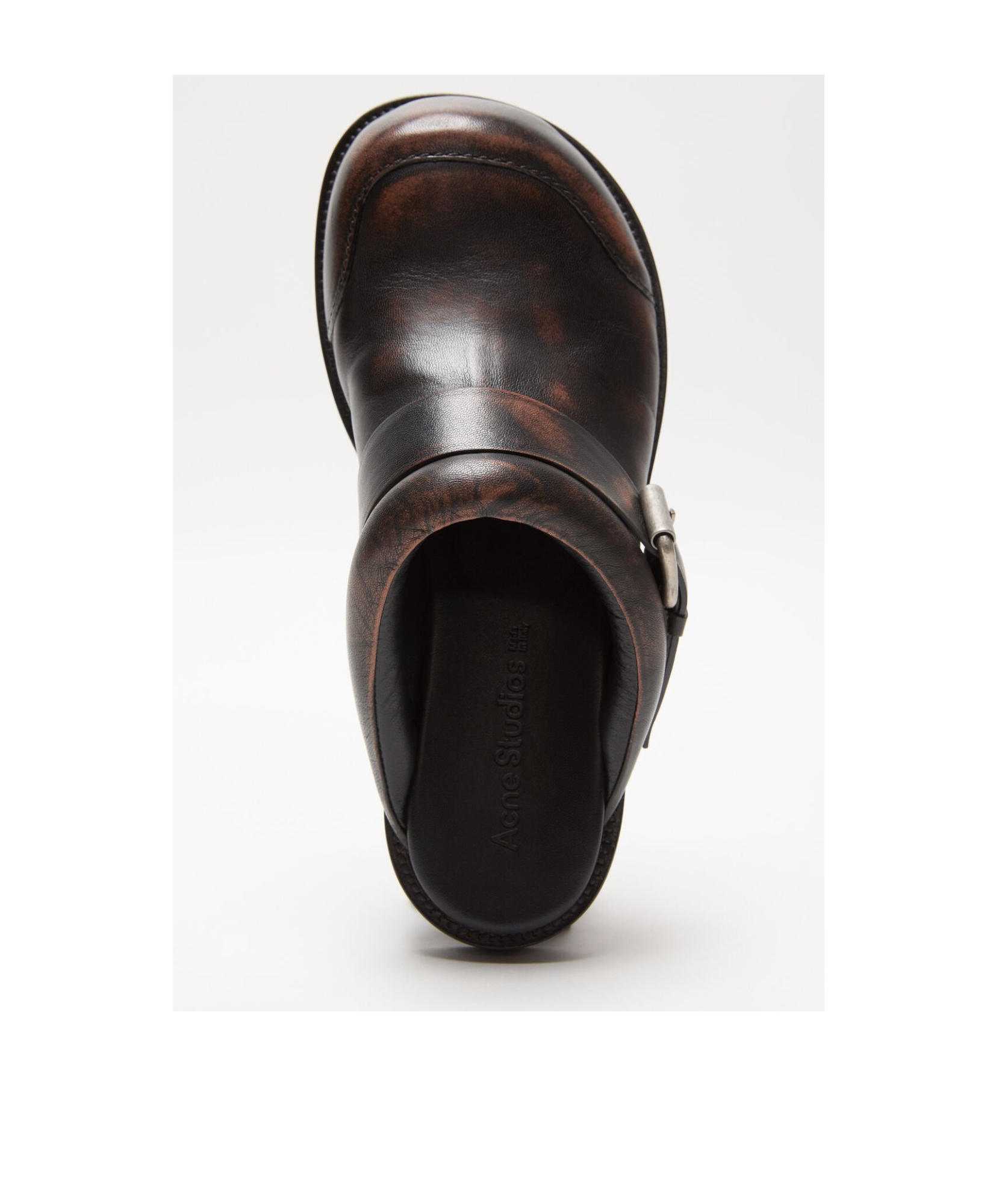 Acne Studios Round Toe Mules In Black
