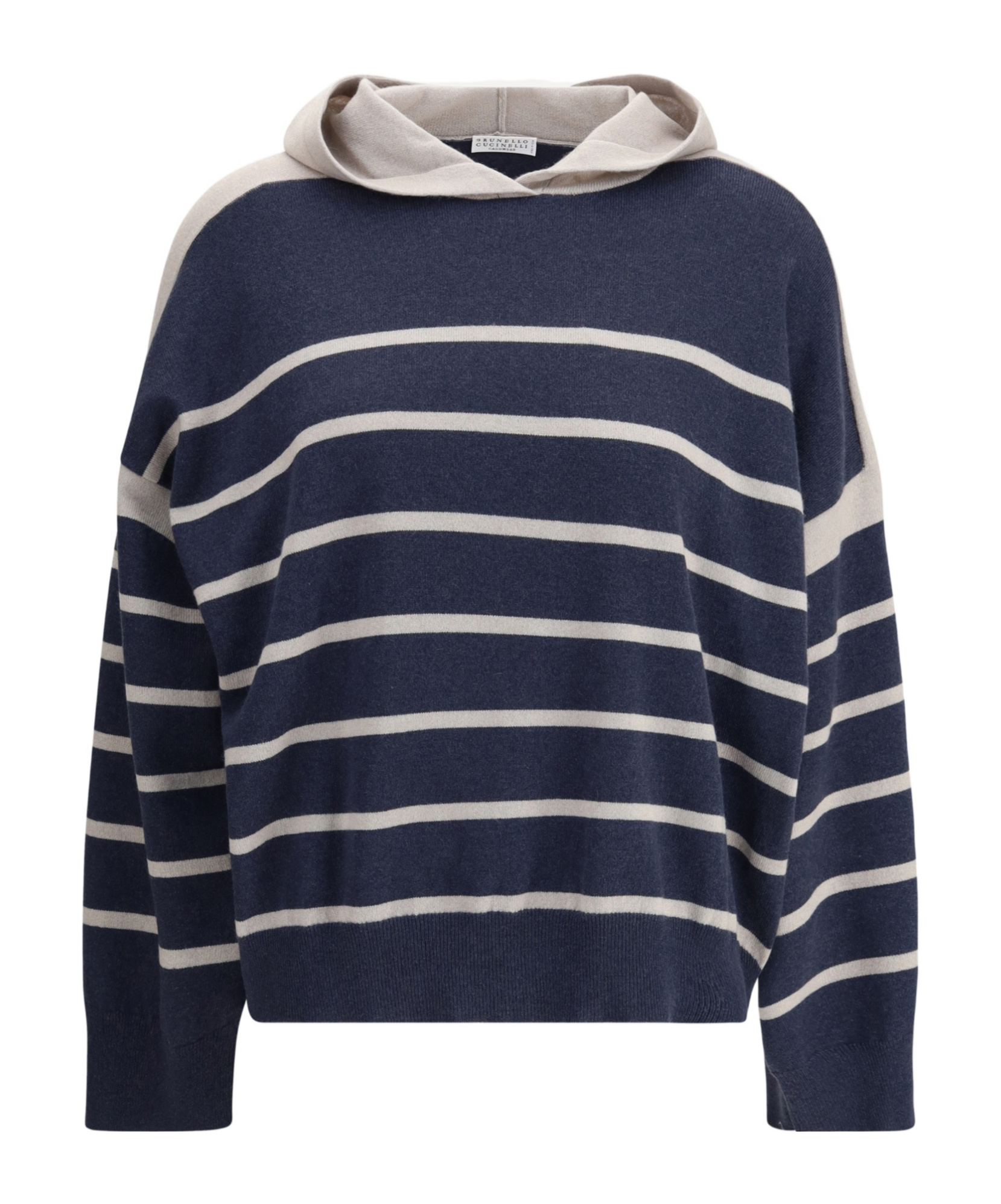 Brunello Cucinelli Hooded Sweater In Blue