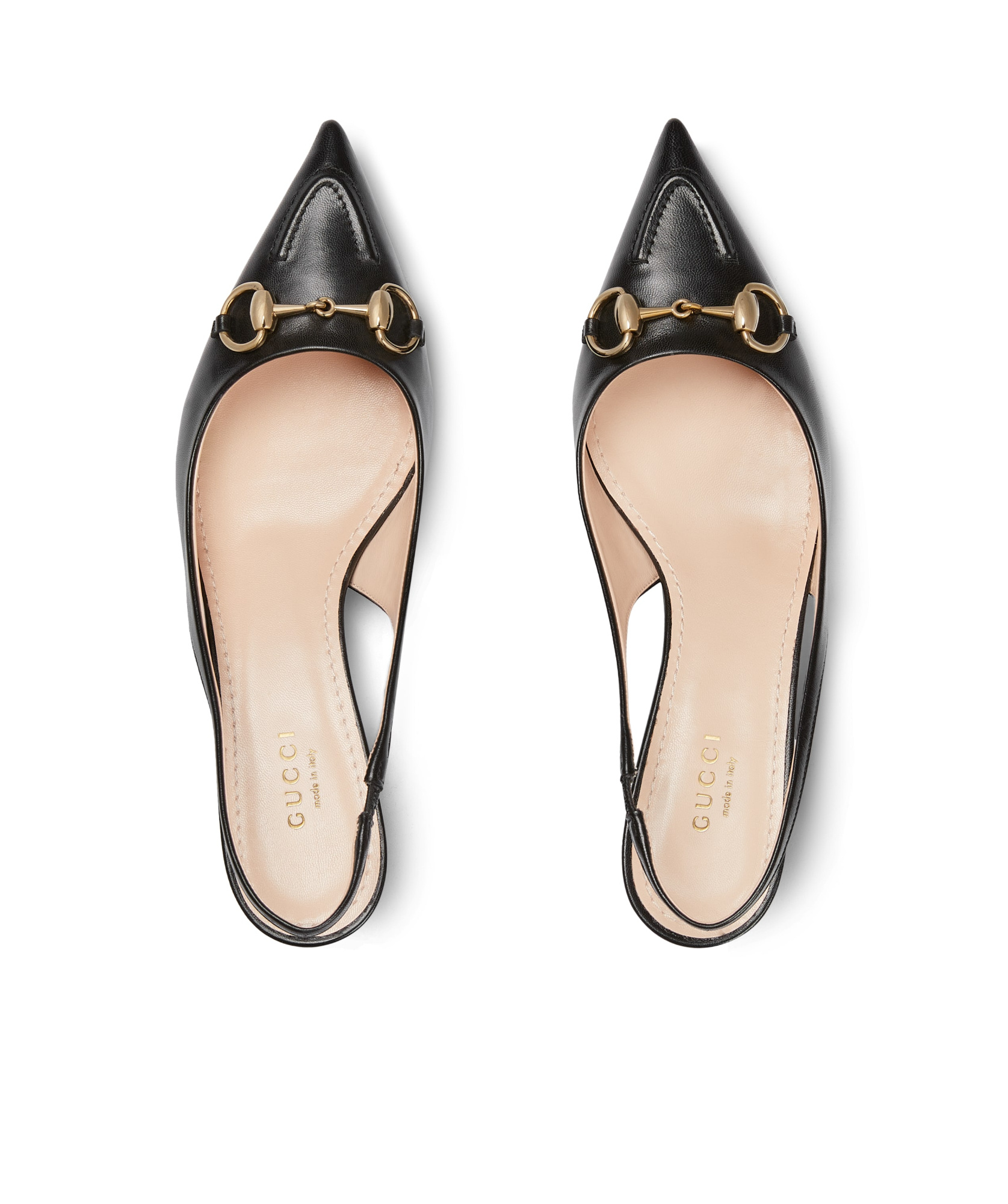 Gucci Horsebit Slingback Pumps In Black