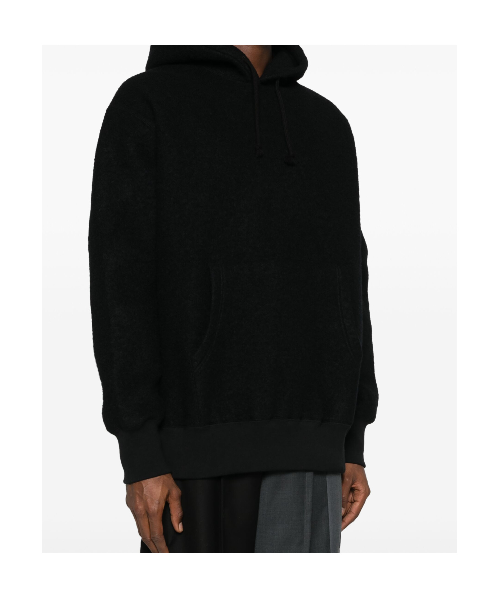 Junya Watanabe Felted Hoodie In Black