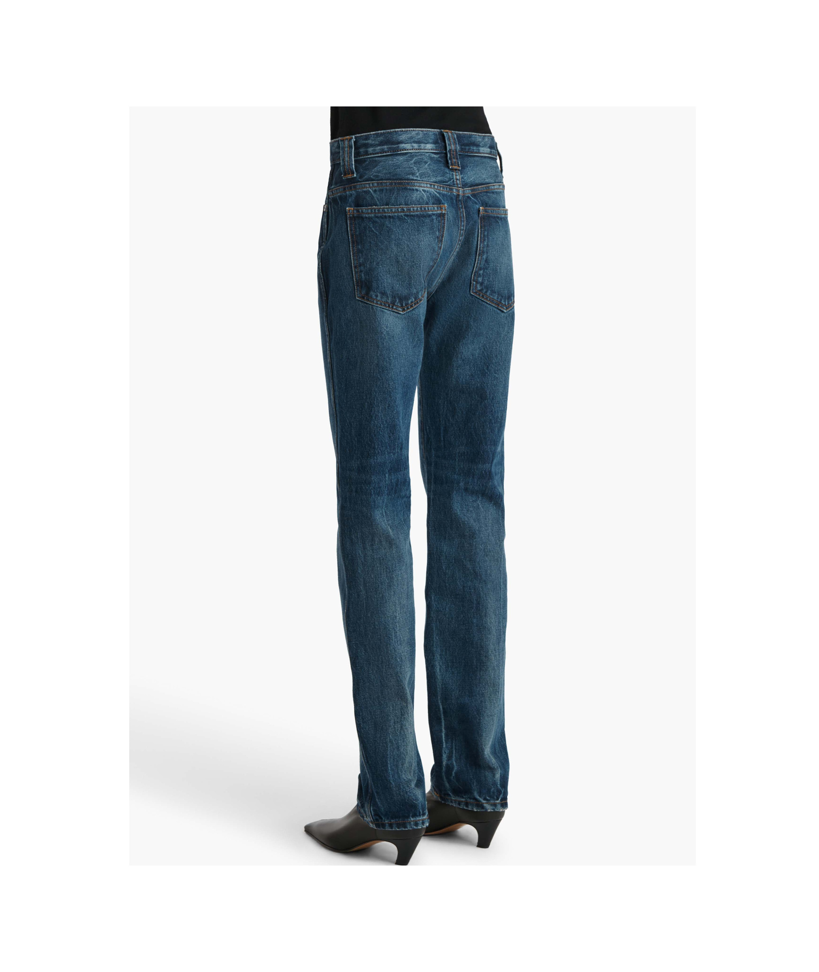 Khaite Farley Straight-leg Acid-washed Jeans In Blue