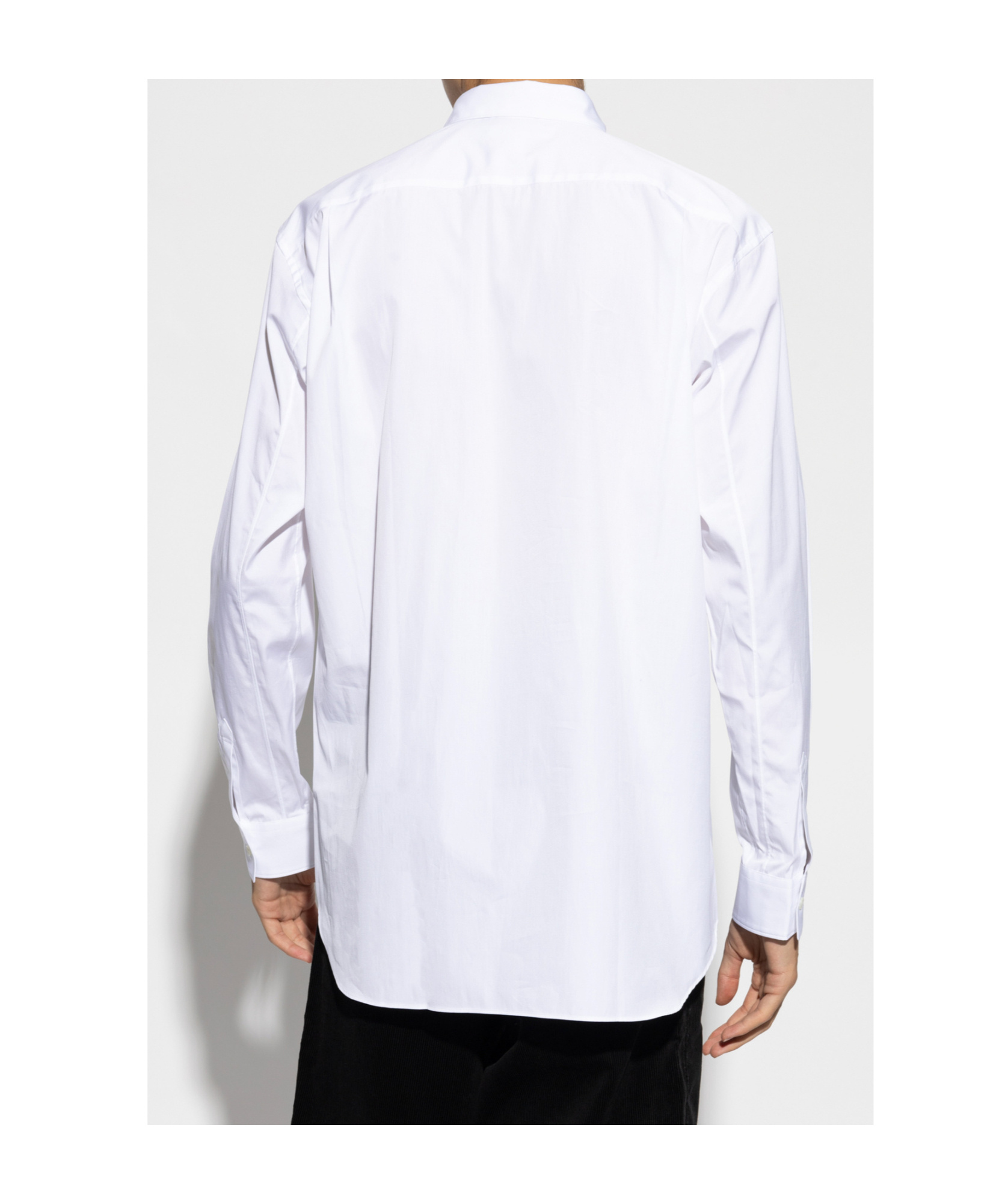 Comme Des Garçons Long-sleeved Shirt In White